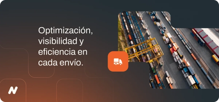 logistica-transporte.webp Vista aérea de contenedores y vías en una terminal logística, ilustrando la gestión de transporte con un sistema TMS