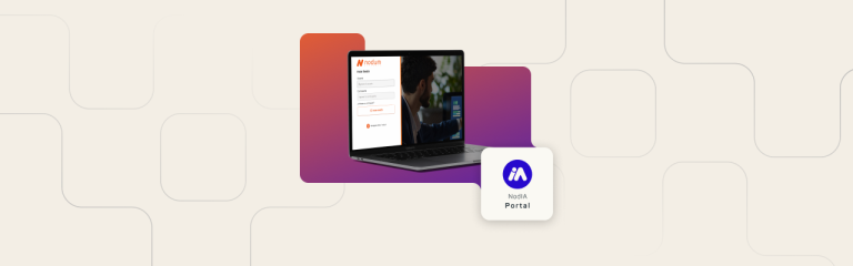 Pantalla de acceso al NodIA Portal, la plataforma de inteligencia artificial integrada al ERP Nodum