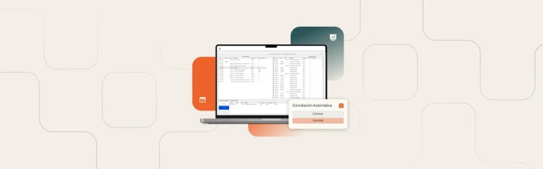 Módulo de conciliación bancaria automática de Nodum en pantalla de notebook